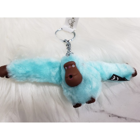 Kipling Accessories - NEW Kipling STEPHANIE BLUE Plush Monkey Handbag Key Chain Ring Bag Charm Ape